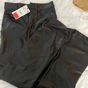 Zara leather leggings